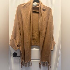 Soia & Kyo Tan Knit poncho style Cardigan. Can fit S-L
